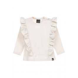 Vertical Ruffle Longsleeve Rib Nude
