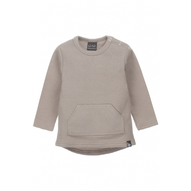 Pocket longsleeve wafel (light oak)