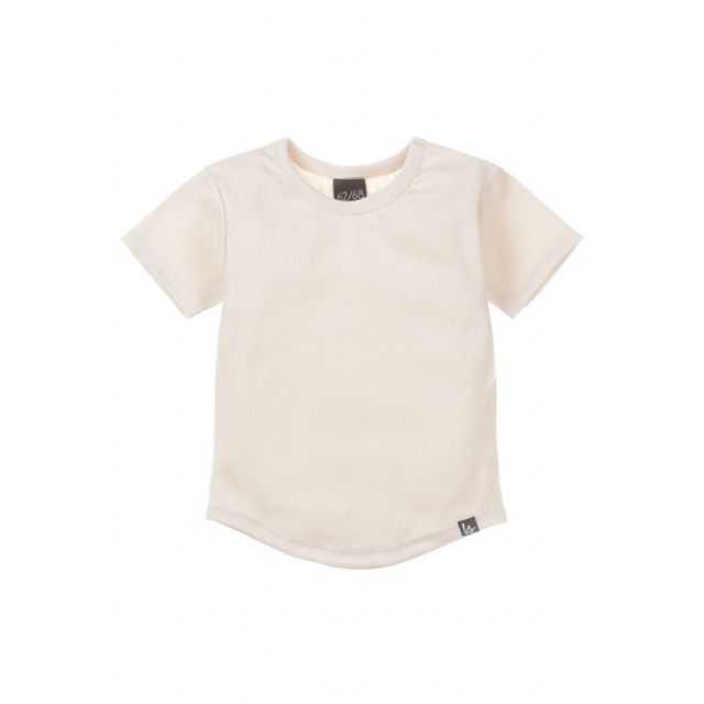 Rib jersey t-shirt sand