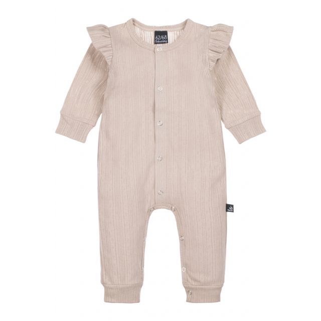 Ruffle boxpakje pointelle beige