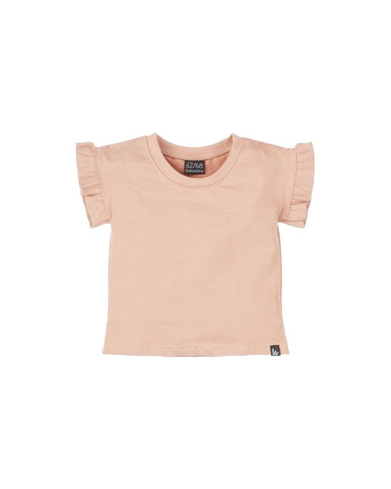 Butterfly ruffle t-shirt rose
