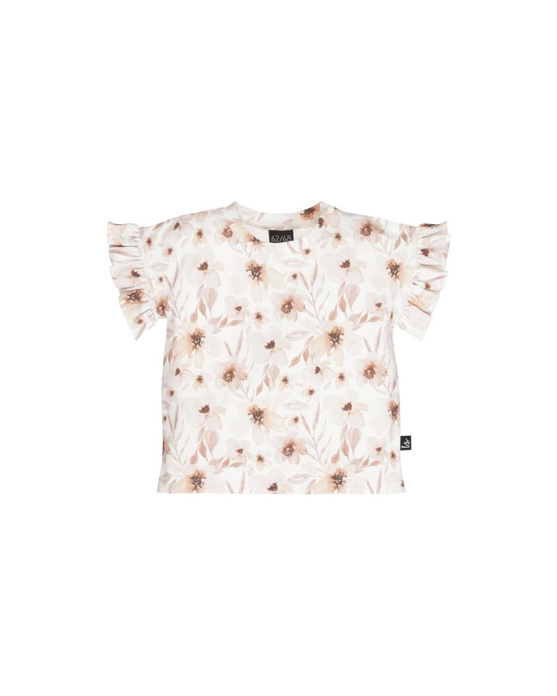 Butterfly t-shirt flowers elle cream