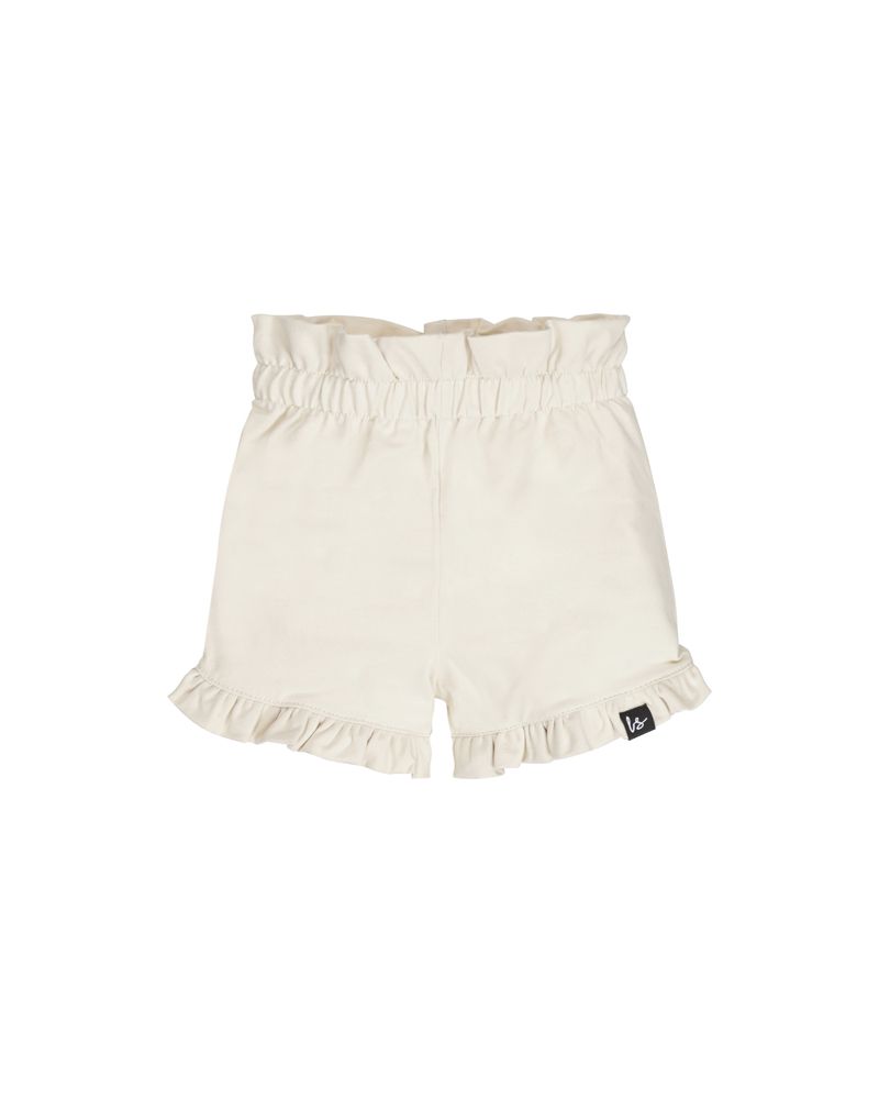 Double ruffle short irregular champagne
