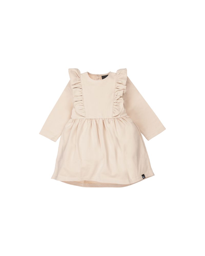 High waist ruffle jurkje (beige)