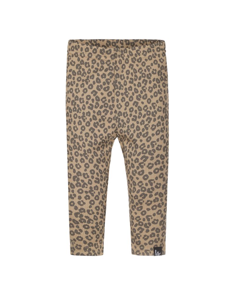 Legging leopard donker beige