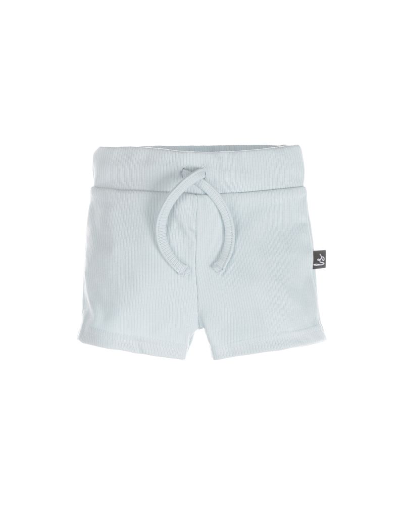 Rib jersey short light blue