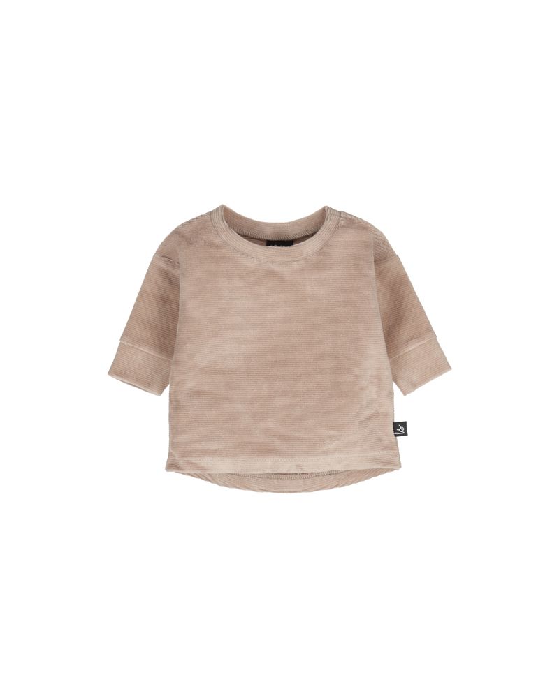 Soft rib sweater taupe