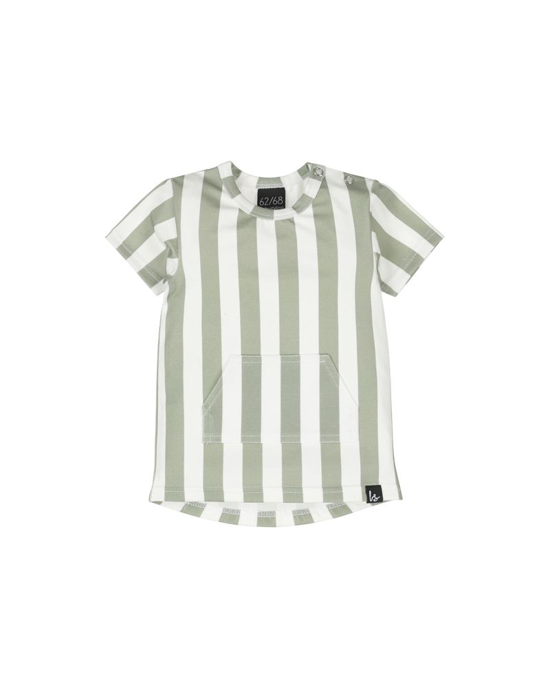 Pocket t-shirt stripes green
