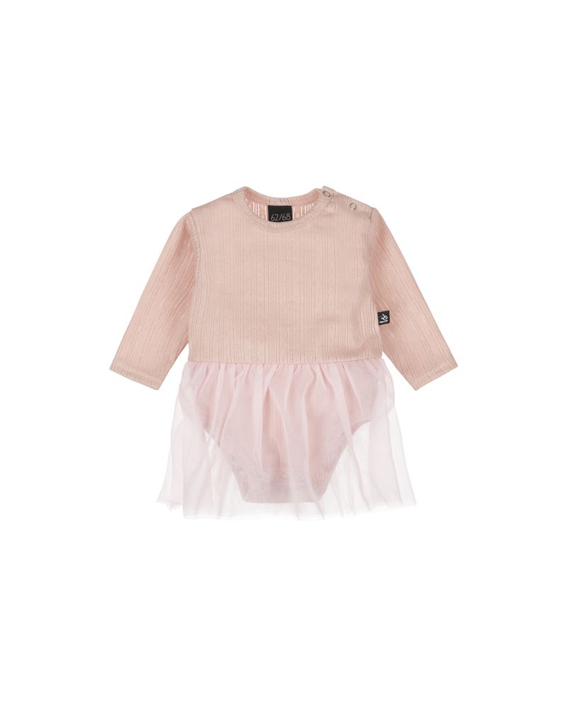 Tutu romper pointelle rose
