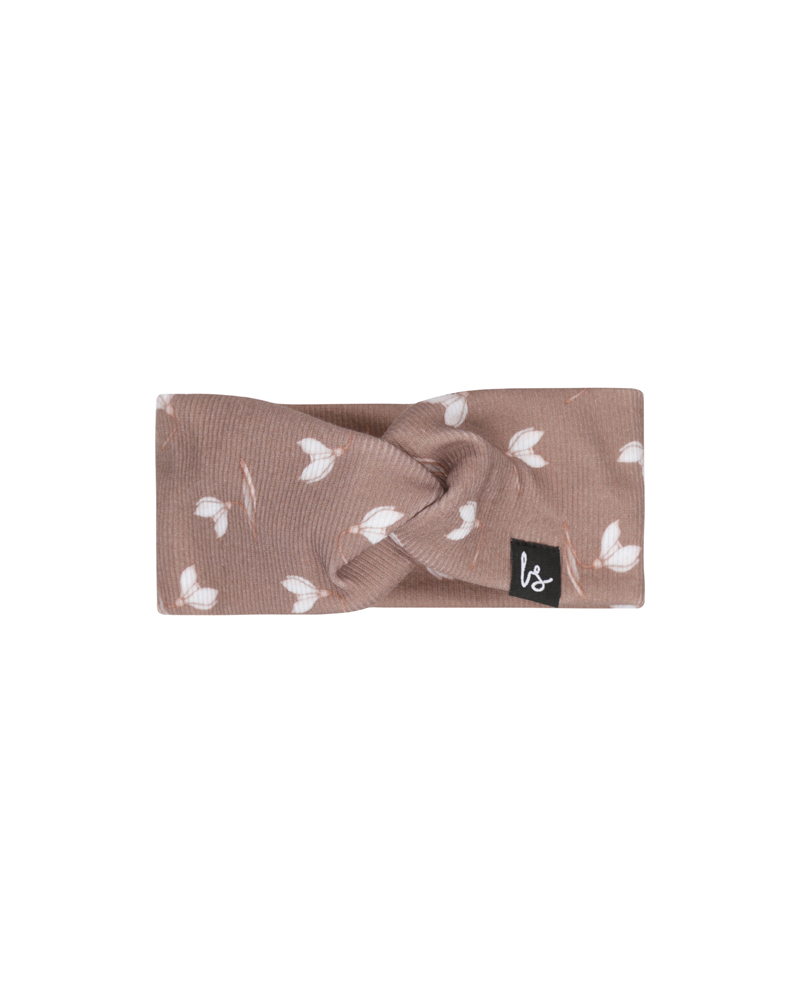 Twist haarbandje snowdrops mocha