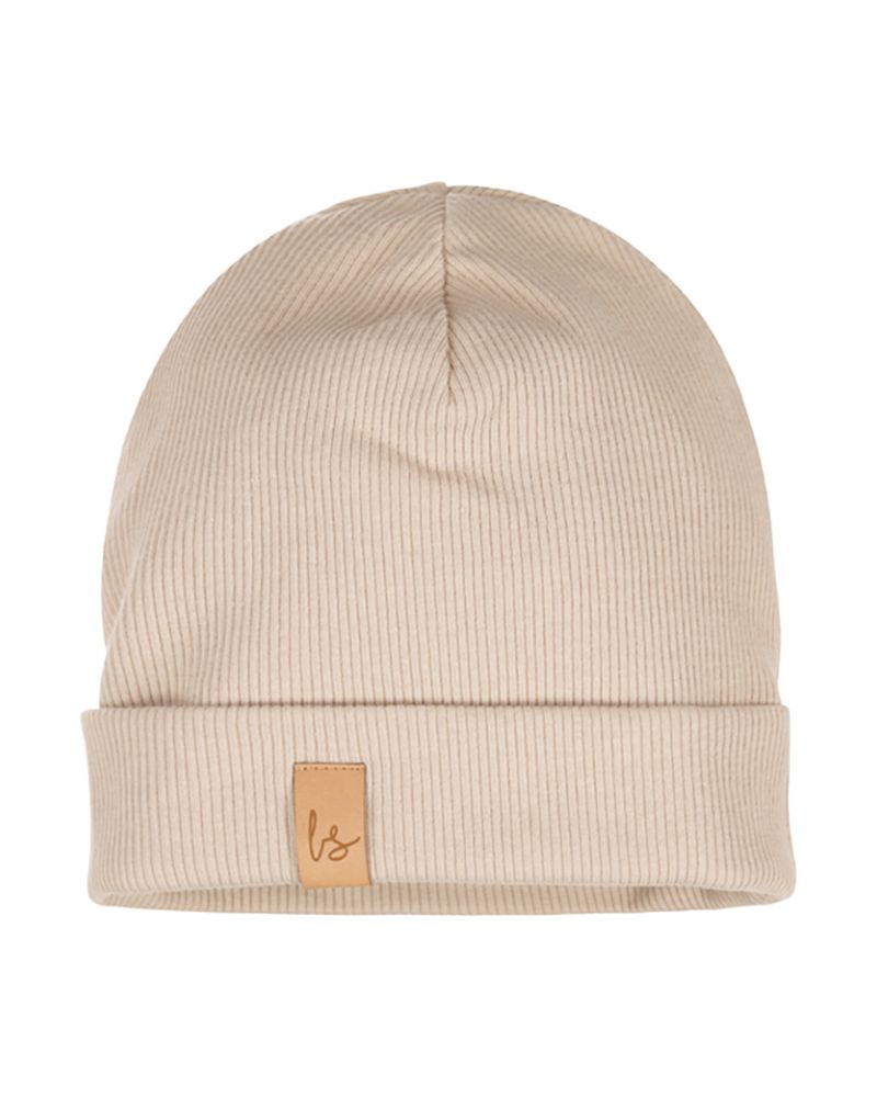 Beanie rib buttons (beige)