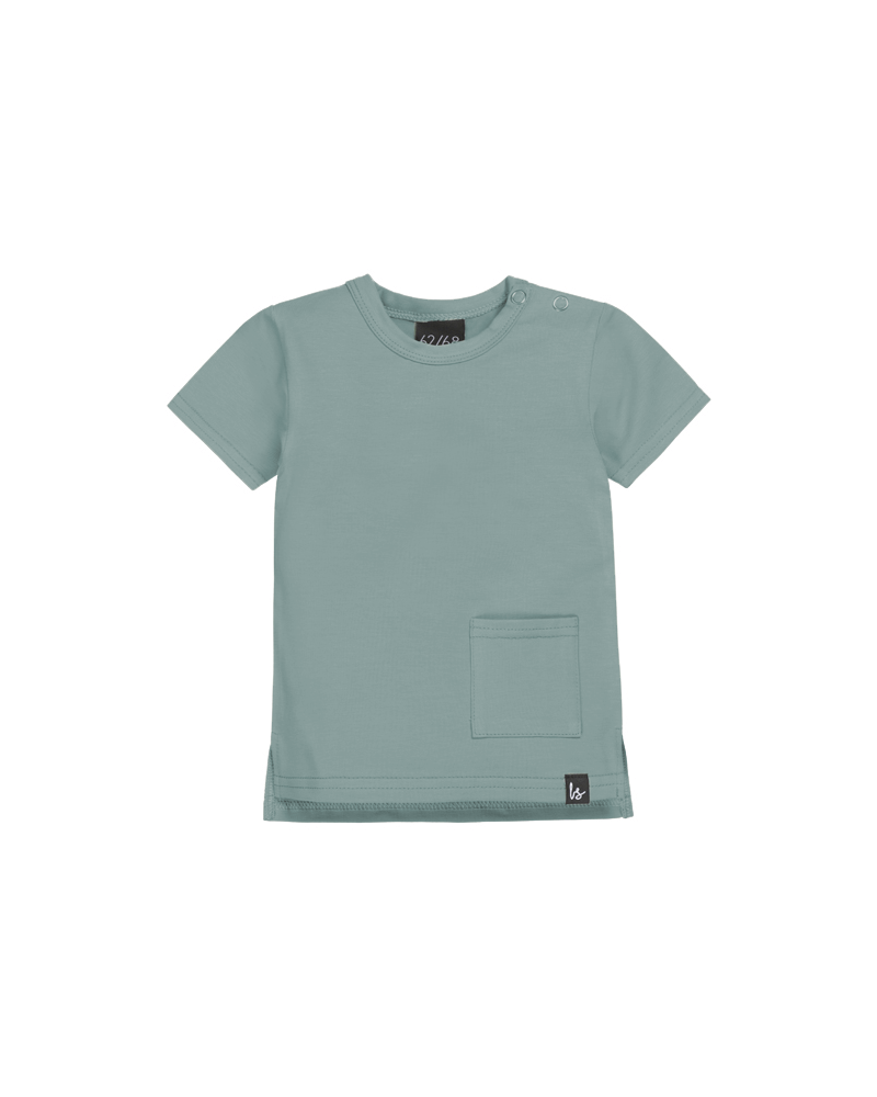 Long back t-shirt (dark dusty mint)