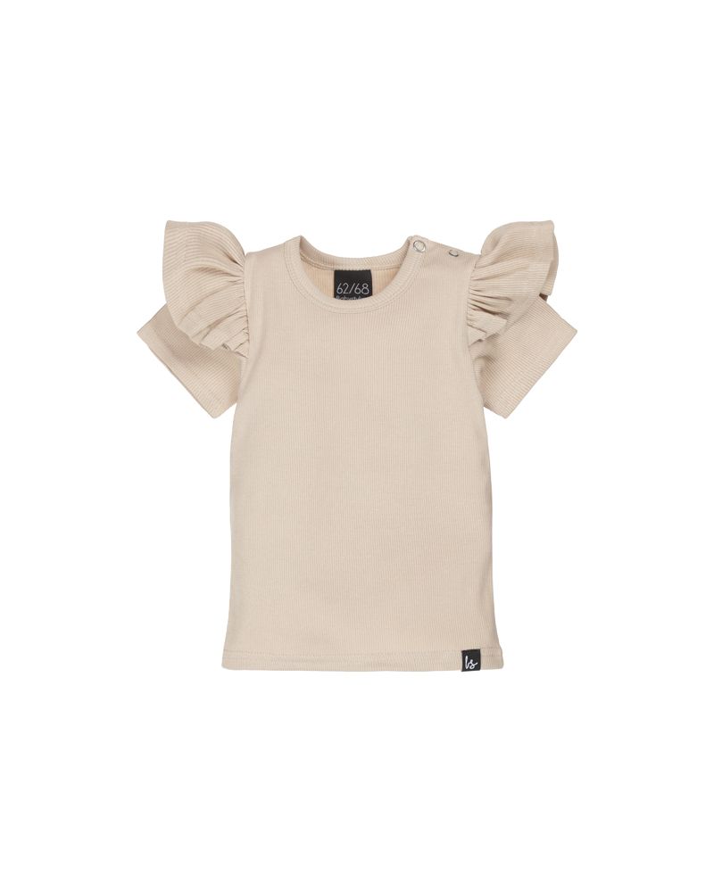 Ruffle t-shirt rib (sand) 